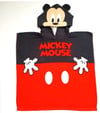 Cg Kids Mickey Desenli  Kapüşonlu Plaj ve Havuz Pançosu