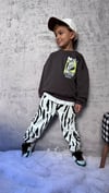 Cg Kids Milo Zebra Desenli Erkek Çocuk 3 iplik Alt Üst Takım Süper Kalite Kumaş