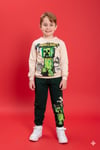 Cg Kids Minecraft Creeper Erkek Çocuk 2 İplik Alt Üst Takım Süper Kalite Kumaş Kabartma Baskı