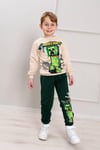 Cg Kids Minecraft Creeper Erkek Çocuk 2 İplik Alt Üst Takım Süper Kalite Kumaş Kabartma Baskı