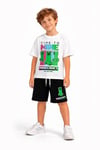 Cg Kids Minecraft Erkek Çocuk Tshirt & Şort Alt Üst Takım Süper Kalite