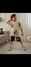 Cg Kids Minecraft Erkek Çocuk Tshirt & Şort Alt Üst Takım Süper Kalite Sırt Baskı Detay