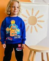 Cg Kids Minecraft Lego Mavi Erkek Çocuk 2 iplik Alt Üst Takım Süper Kalite Baskı Kumaş