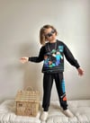 Cg Kids Minecraft Lego Siyah Erkek Çocuk 2 iplik Alt Üst Takım Süper Kalite Baskı Kumaş