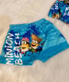 Cg Kids Minion Minyonlar Beach Erkek Çocuk Deniz Şortu ve Bone Takım