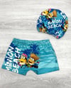 Cg Kids Minion Minyonlar Beach Erkek Çocuk Deniz Şortu ve Bone Takım