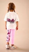 Cg Kids Minnie Face Kurdele Detaylı Kız Çocuk Alt Üst Taytlı Takım
