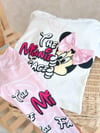Cg Kids Minnie Face Kurdele Detaylı Kız Çocuk Alt Üst Taytlı Takım