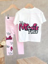 Cg Kids Minnie Face Kurdele Detaylı Kız Çocuk Alt Üst Taytlı Takım