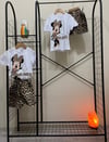 Cg Kids Minnie Mouse Yıkamalı Ince Leopar Desenli Kot Şort Alt Üst Takım Kız Çocuk