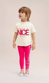 Cg Kids Nice Kabartma Tül Detaylı Harika Kız Çocuk Taytlı Alt Üst Takım
