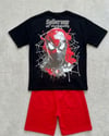 Cg Kids Örümcek Adam Tshirt&Şort Sırt Baskı Detaylı Erkek Çocuk Alt Üst Takım
