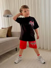 Cg Kids Örümcek Adam Tshirt&Şort Sırt Baskı Detaylı Erkek Çocuk Alt Üst Takım