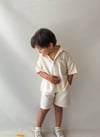 Cg Kids Pamuklu Keten Erkek  Çocuk Alt Üst Takım Krem Süper Kalite