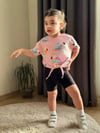Cg Kids Papağan Baskılı Tayt Şort Kız Çocuk Alt Üst Takım