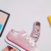 Cg Kids Pembe Simli Içi Yumuşak Taban Şeritli Kız Çocuk Ayakkabı Süper Kalite
