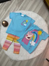 Cg Kids Peppapig Scuba Kumaş Taytlı Kız Çocuk Alt Üst Takım