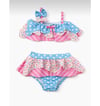 Cg Kids Renkli Desen Baskılı Fiyonk Detaylı Askılı Kız Çocuk Bikini / Mayo Alt Üst Takım Süper Kalite