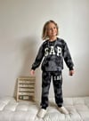 Cg Kids Şimşek Desen 3 Ip Süzüne Kumaş Siyah Gri Renk Erkek Çocuk Eşofman Takım Süper Kalite