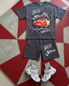 Cg Kids Şimşek Mcqueen Cars Arabalar Erkek Çocuk Tshirt&Şort Alt Üst Takım