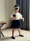 Cg Kids Siyah Çiçek Işlemeli Balon Etekli Kız Çocuk Alt Üst Takım