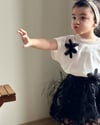 Cg Kids Siyah Çiçek Işlemeli Balon Etekli Kız Çocuk Alt Üst Takım