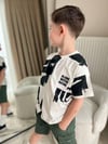 Cg Kids Siyah Desenli Basic Alt Yeşil Kargo Cepli Kot Şort Erkek Çocuk Alt Üst Takım