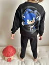 Cg Kids Sonic Baskılı 2 Iplik Erkek Çocuk Alt Üst Süper Tarz Takım Sırt Baskı Detay Siyah Süper Kalite Baskı