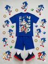 Cg Kids Sonic Erkek Çocuk Tshirt & Şortlu Alt Üst Takım Sırt Detay