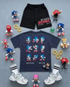 Cg Kids Sonic Erkek Çocuk Tshirt & Şort Alt Üst Takım Süper Kalite Sırt Baskı Detay