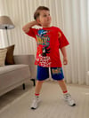 Cg Kids Sonic Erkek Çocuk Tshirt & Şort Alt Üst Takım Süper Kalite Şort Baskı Detaylı