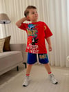 Cg Kids Sonic Erkek Çocuk Tshirt & Şort Alt Üst Takım Süper Kalite Şort Baskı Detaylı