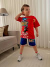 Cg Kids Sonic Erkek Çocuk Tshirt & Şort Alt Üst Takım Süper Kalite Şort Baskı Detaylı