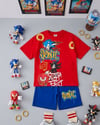 Cg Kids Sonic Erkek Çocuk Tshirt & Şort Alt Üst Takım Süper Kalite Şort Baskı Detaylı