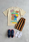 Cg Kids Stitch Hawai Baskılı Erkek Çocuk Tshirt Şort Alt Üst Takım Sırt Baskı Detaylı