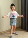 Cg Kids Stitch Kız Çocuk Tshirt & Etek Stitch Nakış İşleme Detaylı Alt Üst Takım