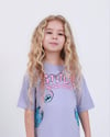 Cg Kids Stitch Kız Çocuk Tshirt Şort Alt Üst Takım Sırt Baskı Detaylı Lila Renk