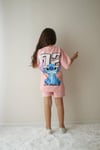 Cg Kids Stitch Sırt Baskı Detay Kız Çocuk Tshirt Şort Alt Üst Takım
