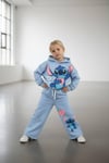 Cg Kids Stitch Temalı İspanyol Paça 2 İplik Kız Çocuk Alt Üst Eşofman Takım Süper Kalite