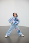 Cg Kids Stitch Temalı İspanyol Paça 2 İplik Kız Çocuk Alt Üst Eşofman Takım Süper Kalite