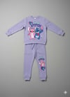 Cg Kids Stitch Temalı Simli Baskı 2 İplik Kız Çocuk Alt Üst Sweatshirt Eşofman Takım