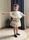 Cg Kids Yeşil Çiçek Işlemeli Balon Etekli Kız Çocuk Alt Üst Takım