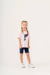 Cg Kids Yunusbalığı Dolphin Tüllü Işleme Detay Tayt Şort Kız Çocuk Alt Üst Takım