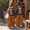 Juice Vibes Only Baskılı Sweatshirt Portakal Desenli Çizgili Alt Üst Takım 3İplik
