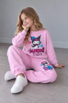 Karakter Sırt Baskı Detay Temalı Kız Çocuk 2 İplik Sweatshirt ve Eşofman Alt Üst Takım