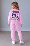 Karakter Sırt Baskı Detay Temalı Kız Çocuk 2 İplik Sweatshirt ve Eşofman Alt Üst Takım