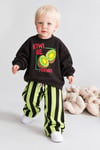 Kiwi Best Friends Baskılı Sweatshirt ve Çizgili Eşofman Altı Unisex Alt Üst Takım