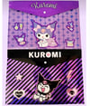 Kuromi Desenli Çıtçıtlı Okul Dosya - Mor Siyah Karışık