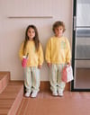 Limon Baskılı Sweatshirt ve Çizgili Eşofman Kız & Erkek Çocuk 3ip Alt Üst Takım