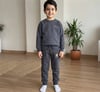 Noodle Sırt Baskı Detaylı Antrasit Erkek Çocuk Sweatshirt ve Eşofman 3 İplik Alt Üst Takım